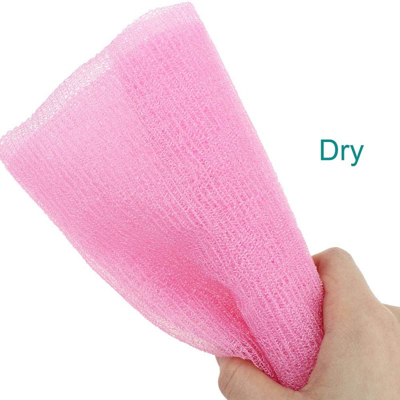 Meetory 6 Pieces Exfoliating Nylon Bath Cloth Towel, 35 inches (90cm) Beauty Skin Bath Wash Cloth Towel Massage for Women and Men - Image 5